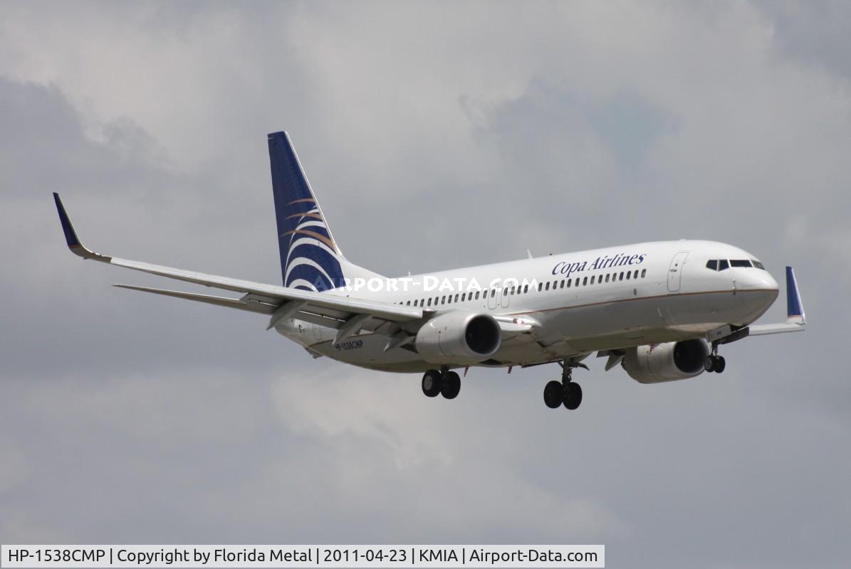 HP-1538CMP, 2009 Boeing 737-8V3 C/N 36554, MIA spotting