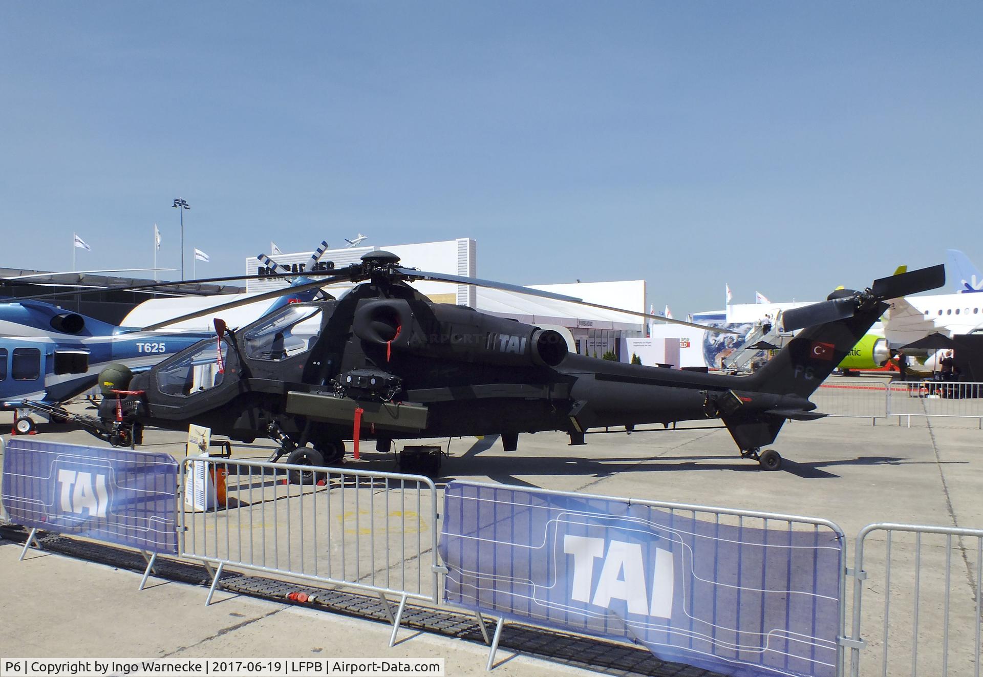 P6, AgustaWestland (TUSAS) T-129B ATAK C/N 29807, AgustaWestland (TUSAS TAI) T-129B Atak at the Aerosalon 2017, Paris