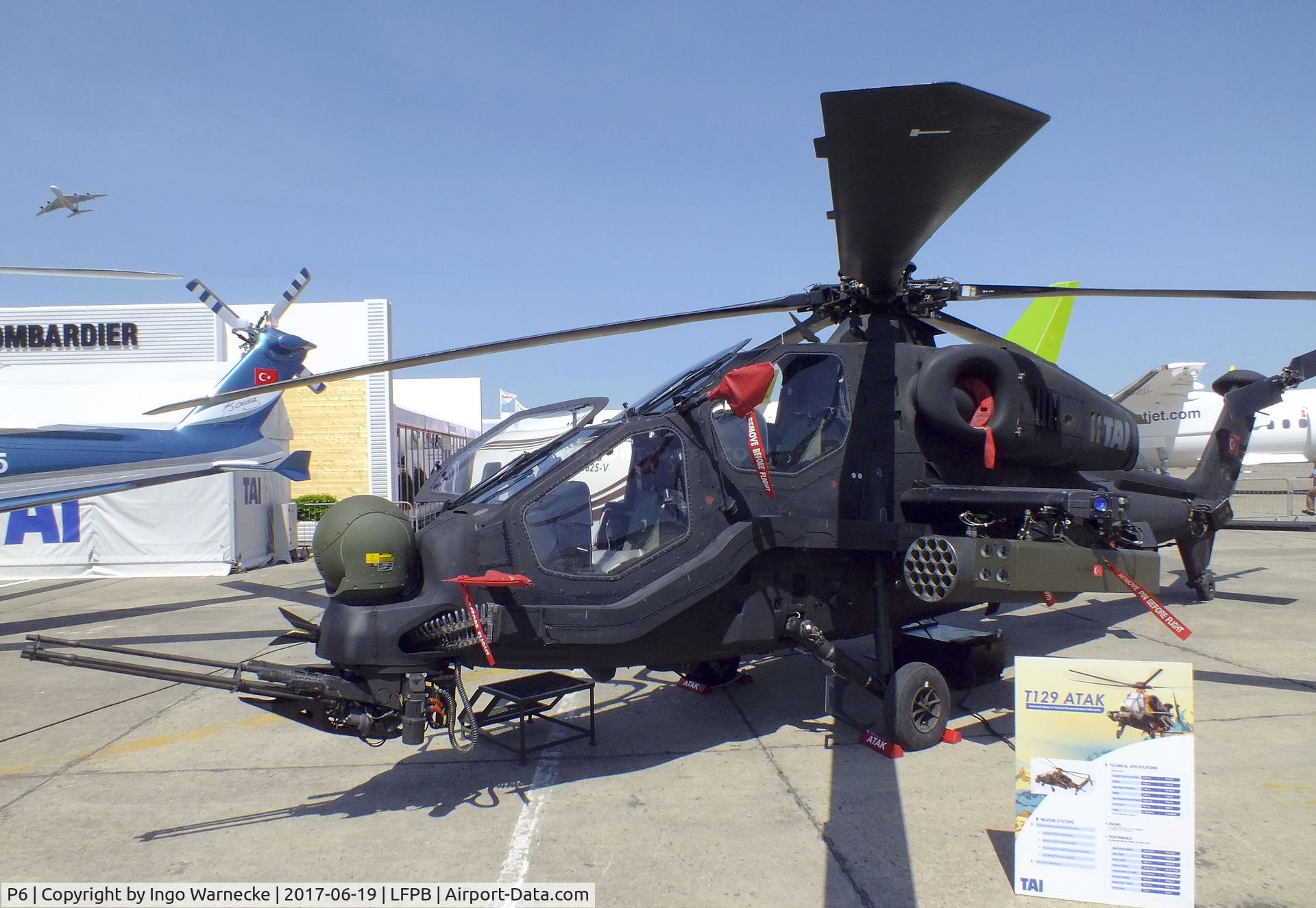 P6, AgustaWestland (TUSAS) T-129B ATAK C/N 29807, AgustaWestland (TUSAS TAI) T-129B Atak at the Aerosalon 2017, Paris