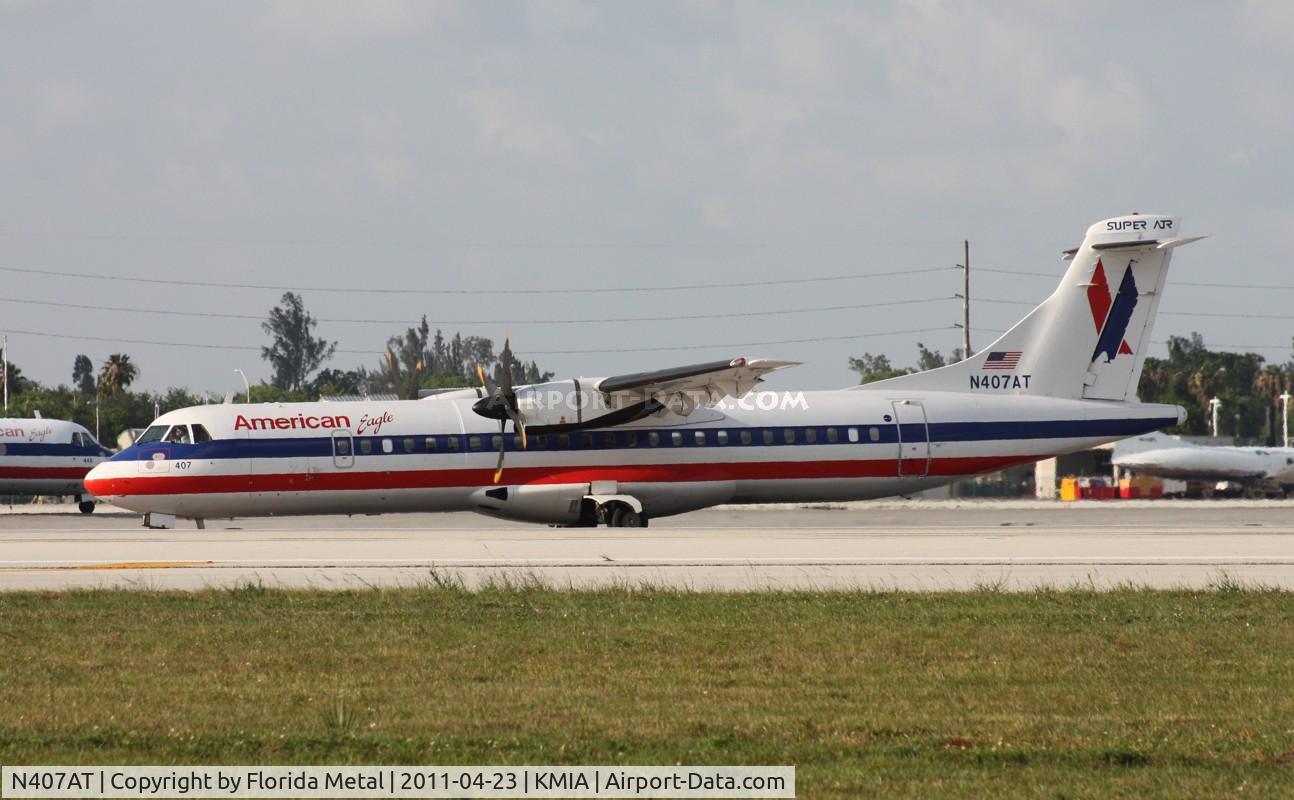 N407AT, 1994 ATR 72-212 C/N 407, MIA spotting