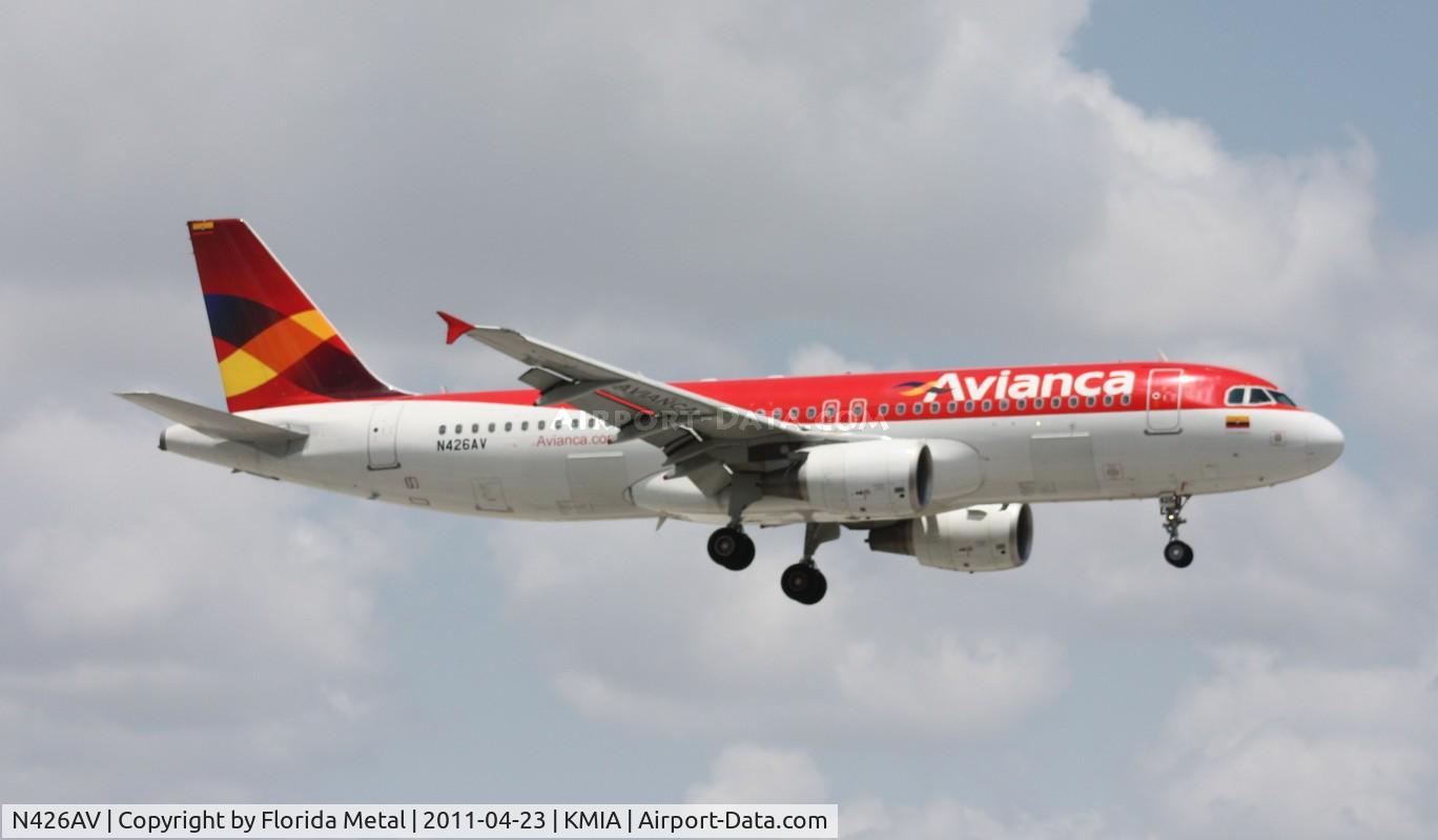 N426AV, 2009 Airbus A320-214 C/N 4026, MIA spotting