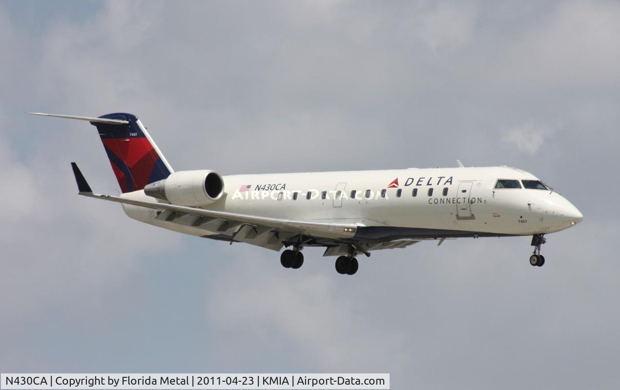 N430CA, 2000 Bombardier CRJ-100ER (CL-600-2B19) C/N 7461, MIA spotting