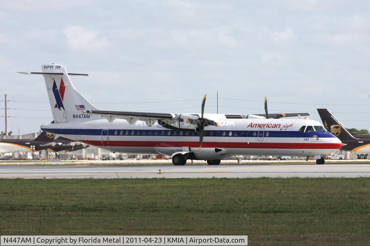 N447AM, 1995 ATR 72-212 C/N 447, MIA spotting