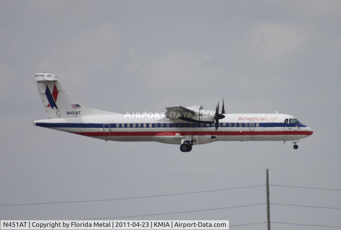 N451AT, 1995 ATR 72-212 C/N 451, MIA spotting