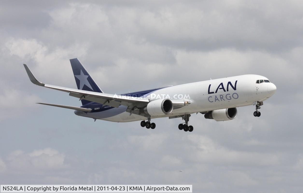N524LA, 2007 Boeing 767-346F C/N 35816, MIA spotting