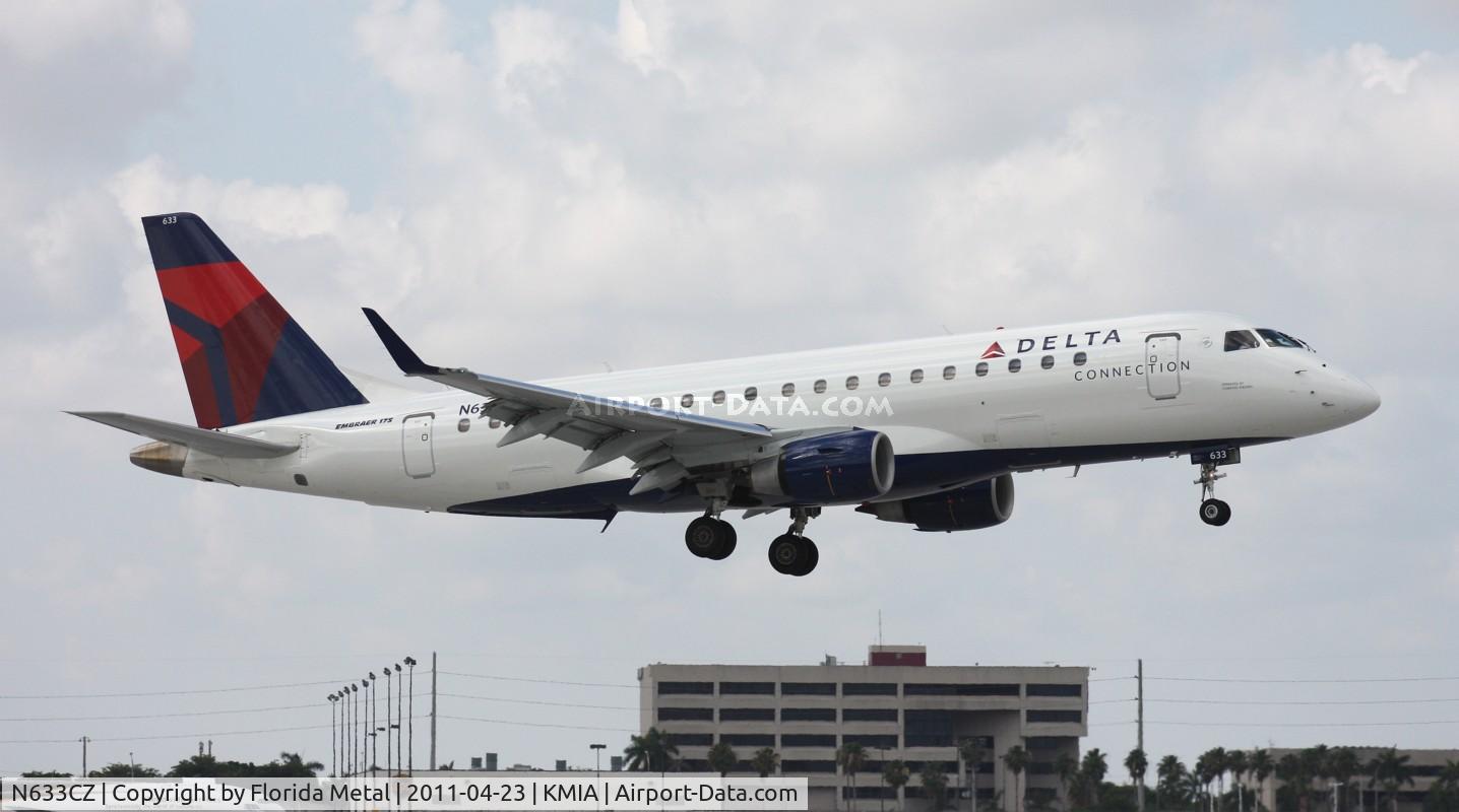 N633CZ, 2008 Embraer 175LR (ERJ-170-200LR) C/N 17000245, MIA spotting
