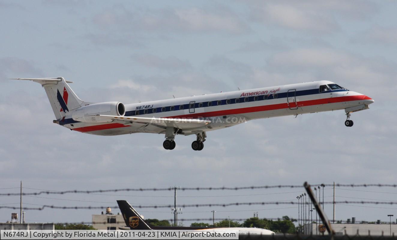 N674RJ, 2004 Embraer ERJ-145LR (EMB-145LR) C/N 14500801, MIA spotting