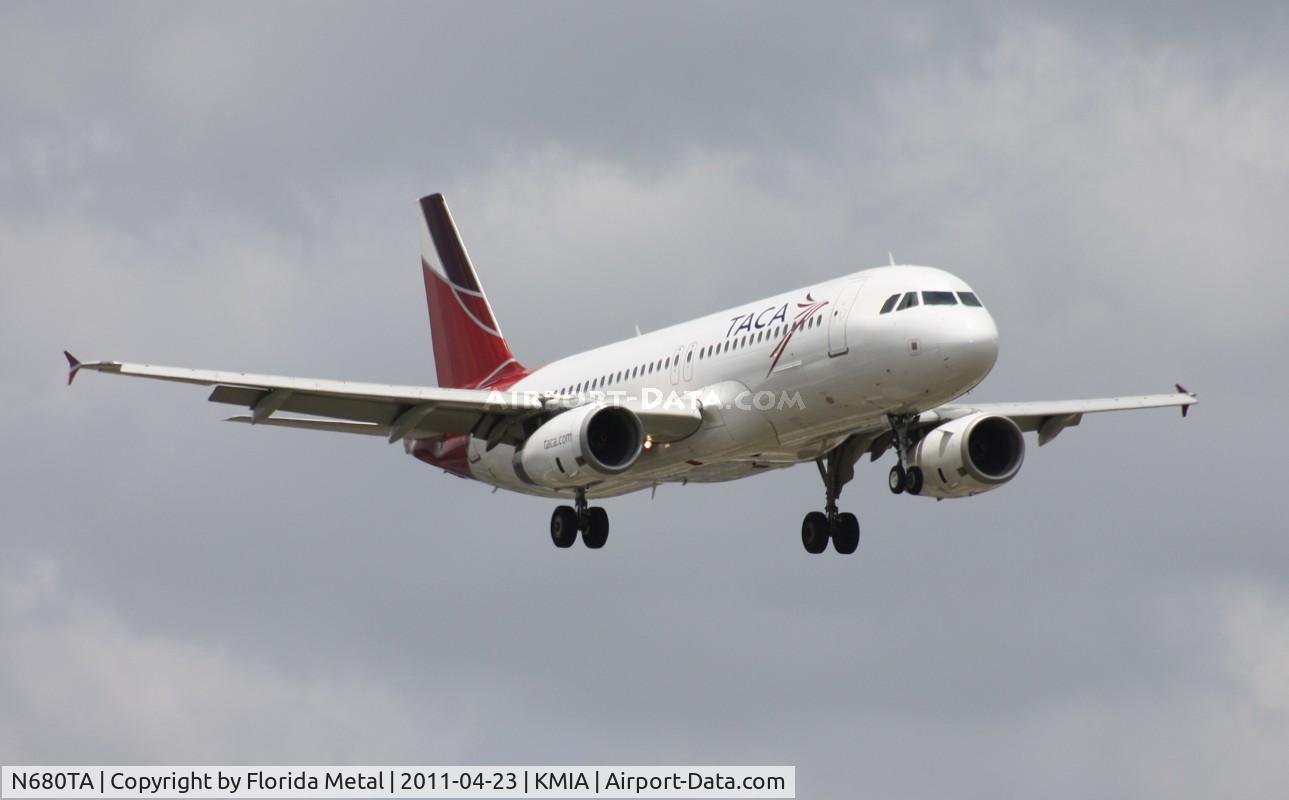 N680TA, 2008 Airbus A320-233 C/N 3538, MIA spotting
