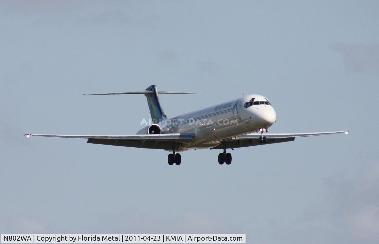 N802WA, 1990 McDonnell Douglas MD-83 (DC-9-83) C/N 53052, MIA spotting