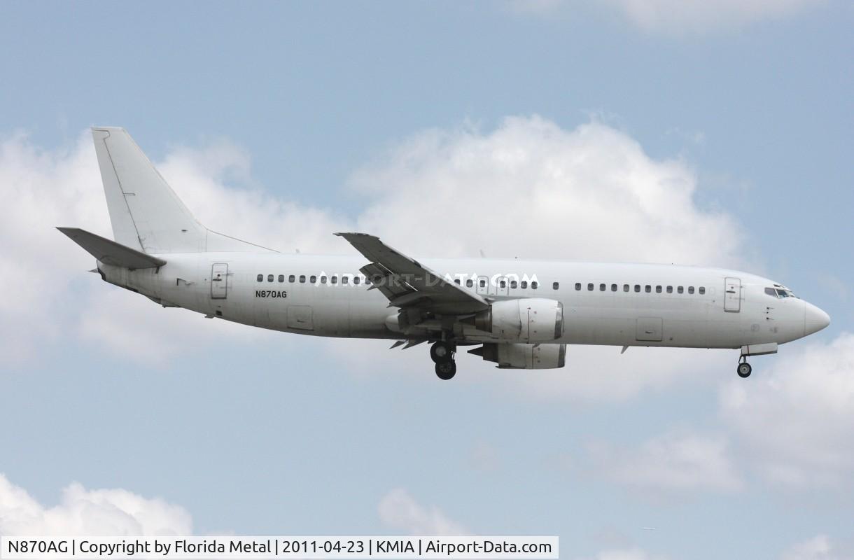 N870AG, 1988 Boeing 737-4Y0 C/N 23870, MIA spotting