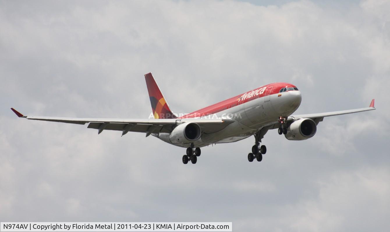N974AV, 2011 Airbus A330-243 C/N 1208, MIA spotting