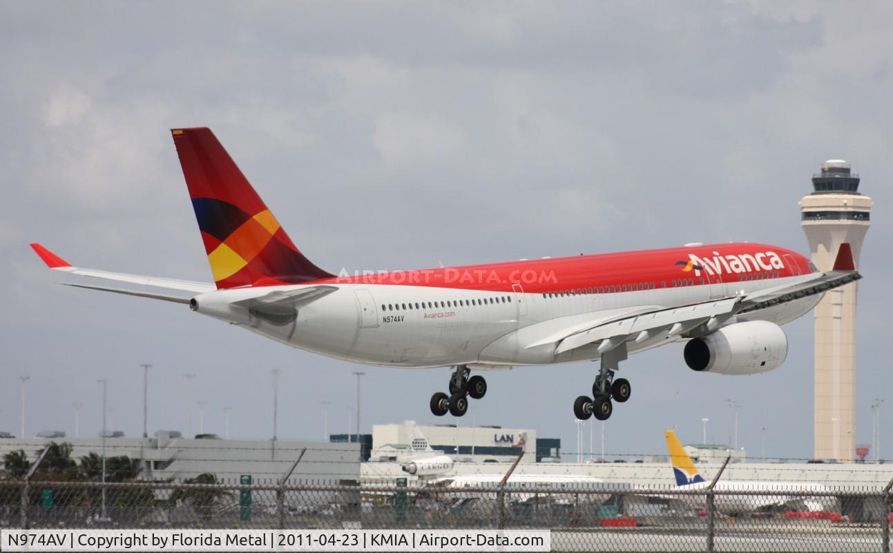 N974AV, 2011 Airbus A330-243 C/N 1208, MIA spotting