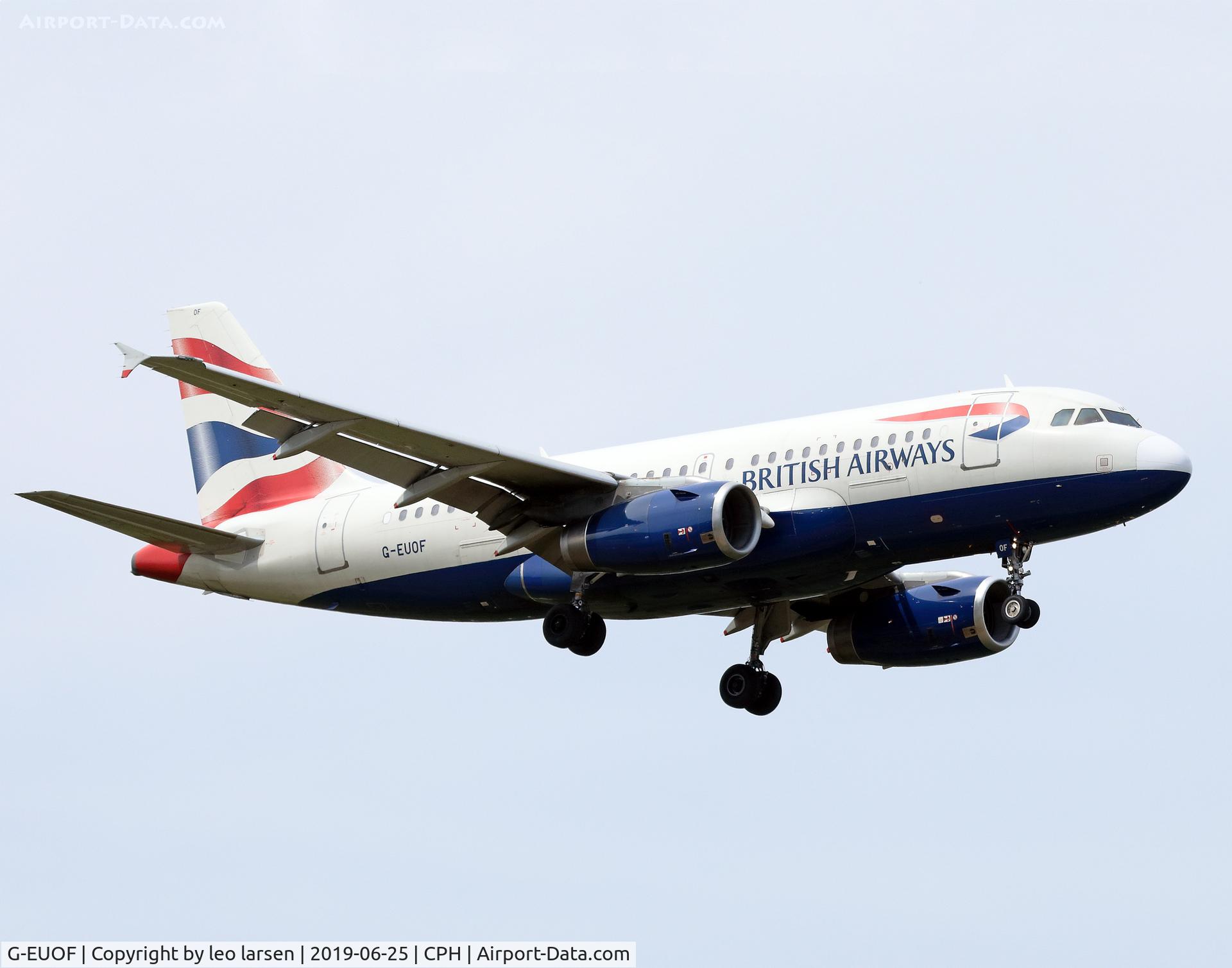 G-EUOF, 2001 Airbus A319-131 C/N 1590, Copenhagen 25.6.2019