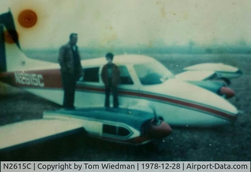 N2615C, Cessna 310 C/N 35015, 12/28/78 Sherman Texas .. Pilot ;Frank T. Wiedman Copilot Betty Wiedman  passengers Tonya & Tony Wiedman