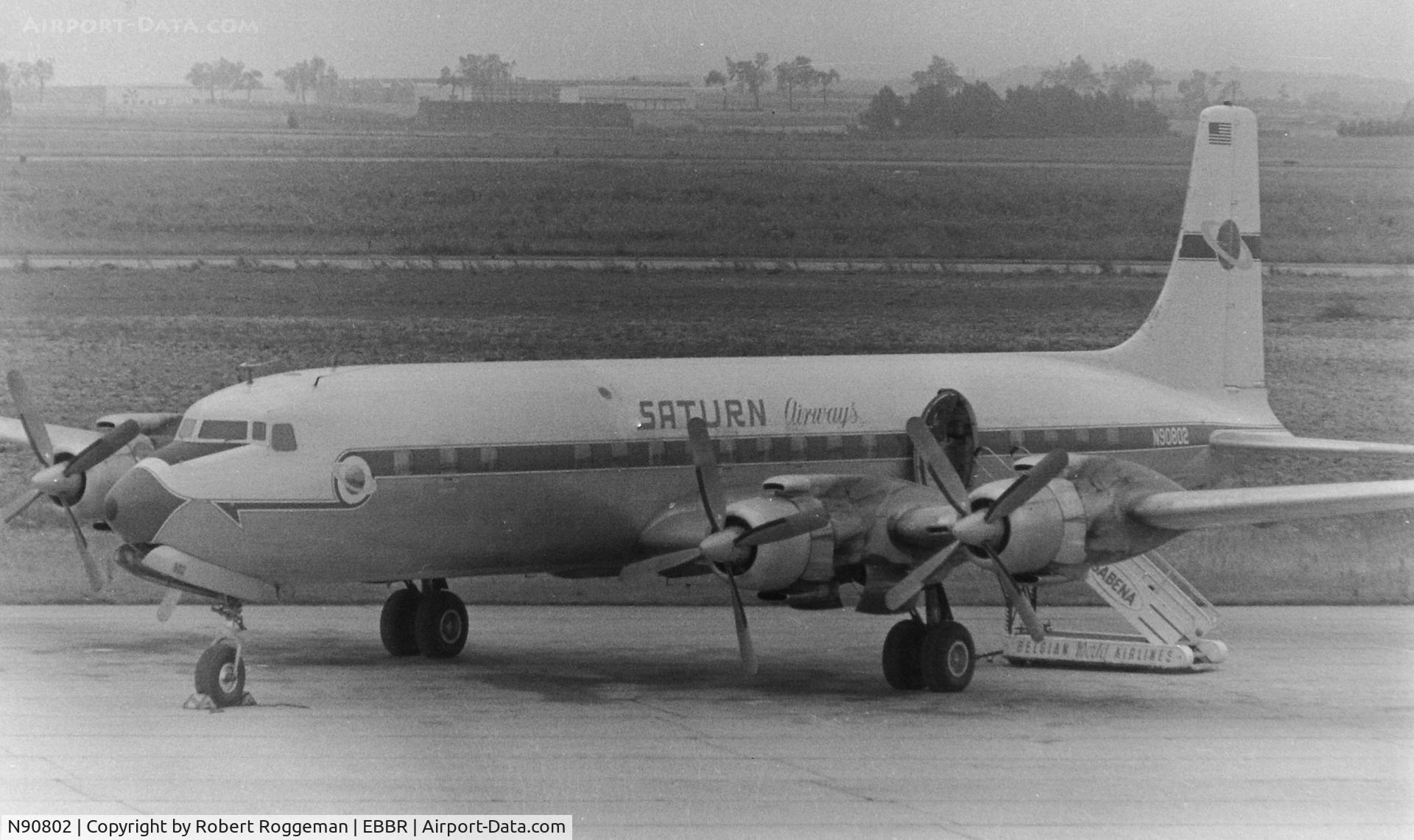 N90802, 1956 Douglas DC-7C Seven Seas Seven Seas C/N 45112, Mid 1960's.SATURN AIRWAYS.