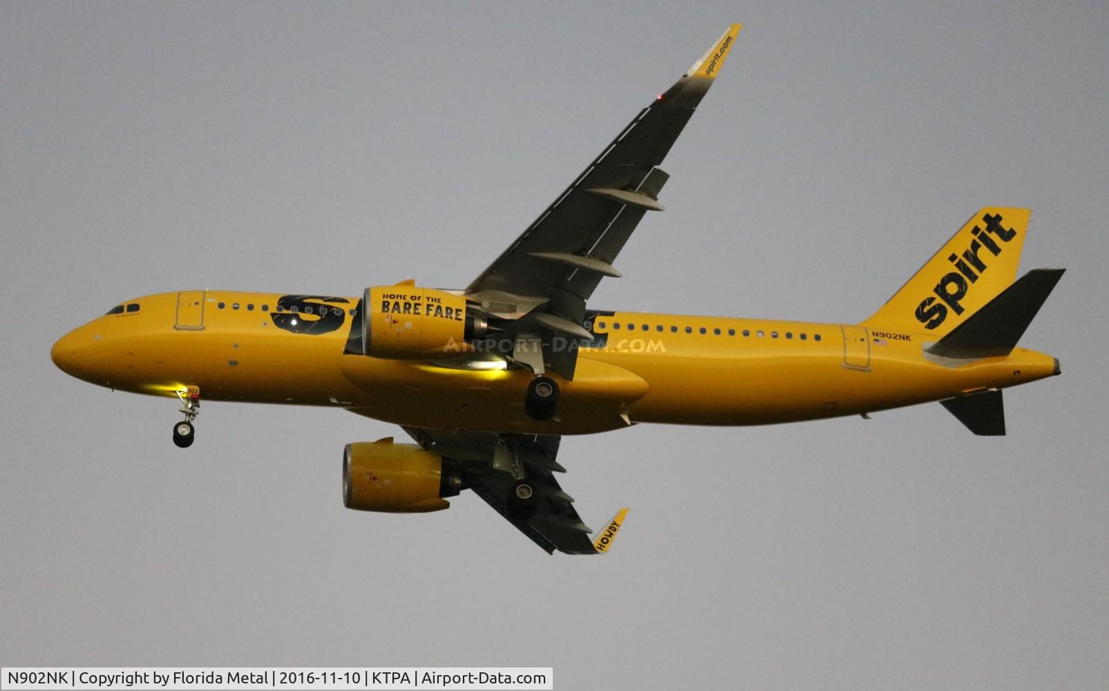N902NK, 2016 Airbus A320-271N C/N 6907, TPA spotting