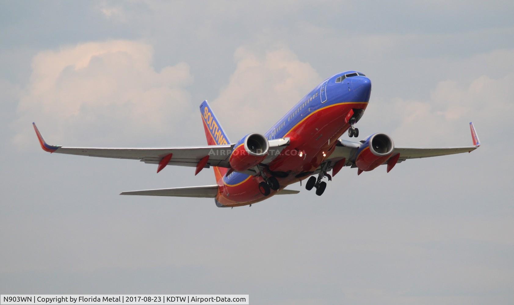 N903WN, 2007 Boeing 737-7H4 C/N 32457, DTW spotting