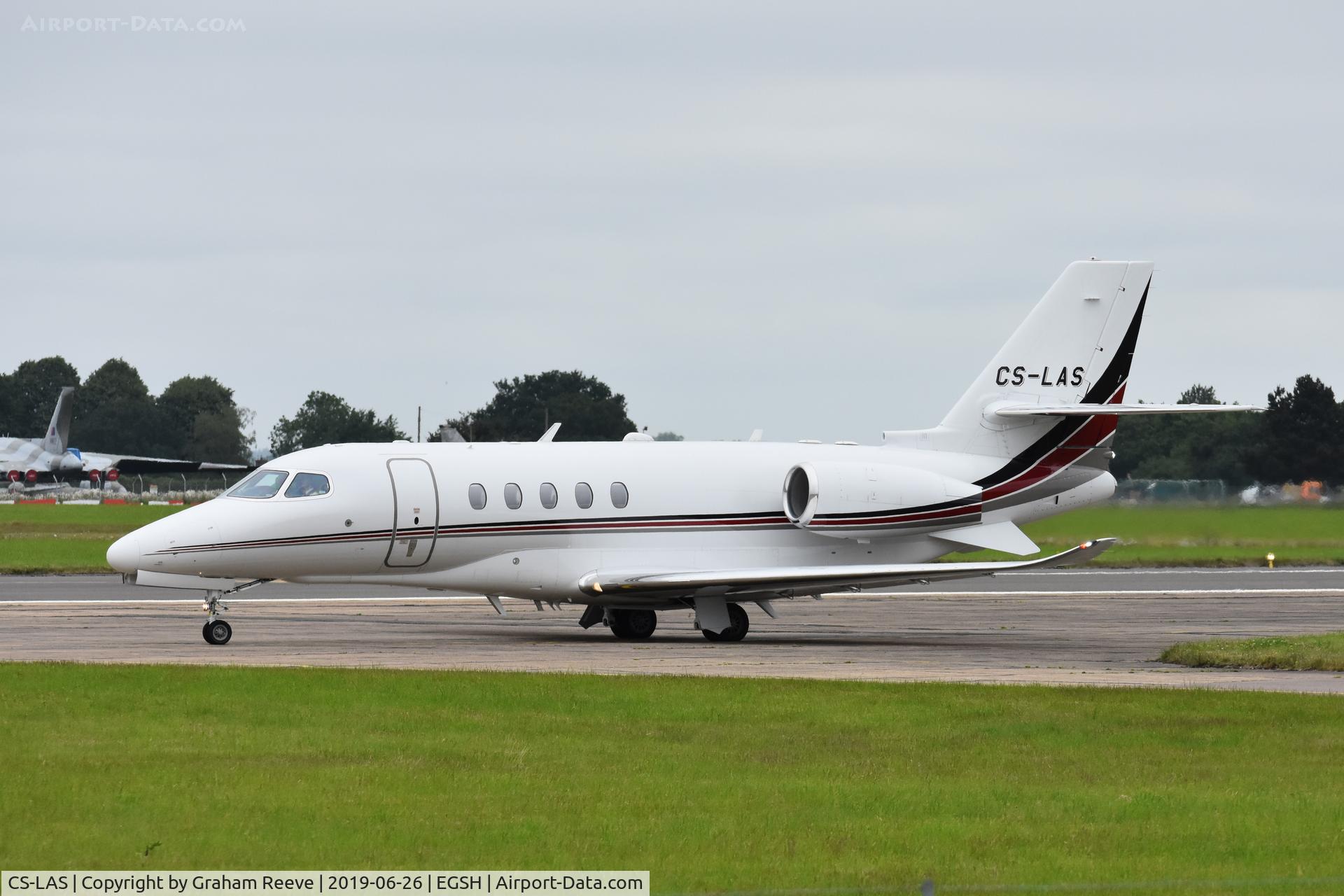 CS-LAS, 2015 Cessna 680A Citation Latitude C/N 680A-0015, Departing from Norwich.