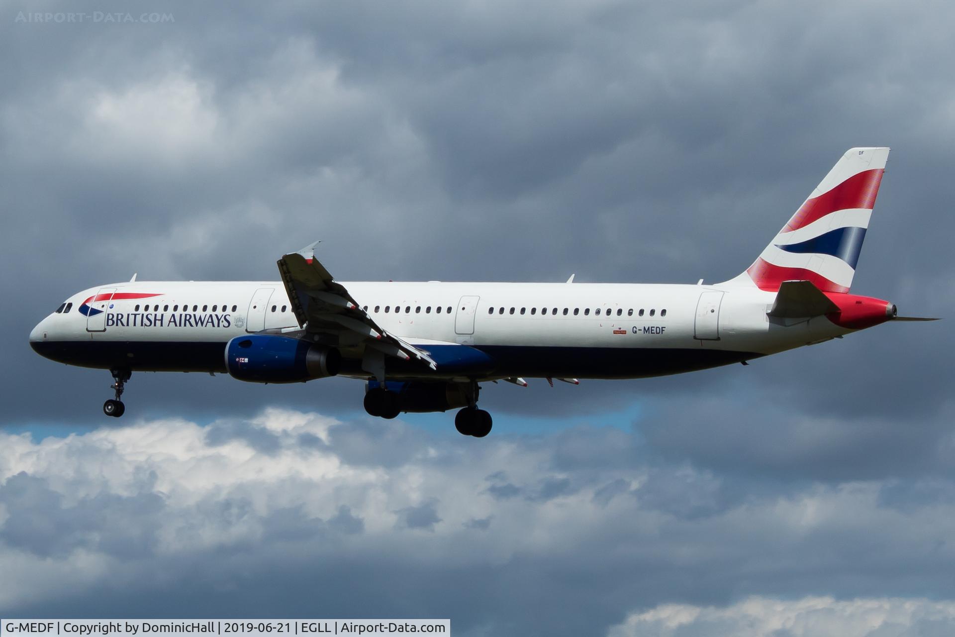 G-MEDF, 2002 Airbus A321-231 C/N 1690, Landing RWY 27L