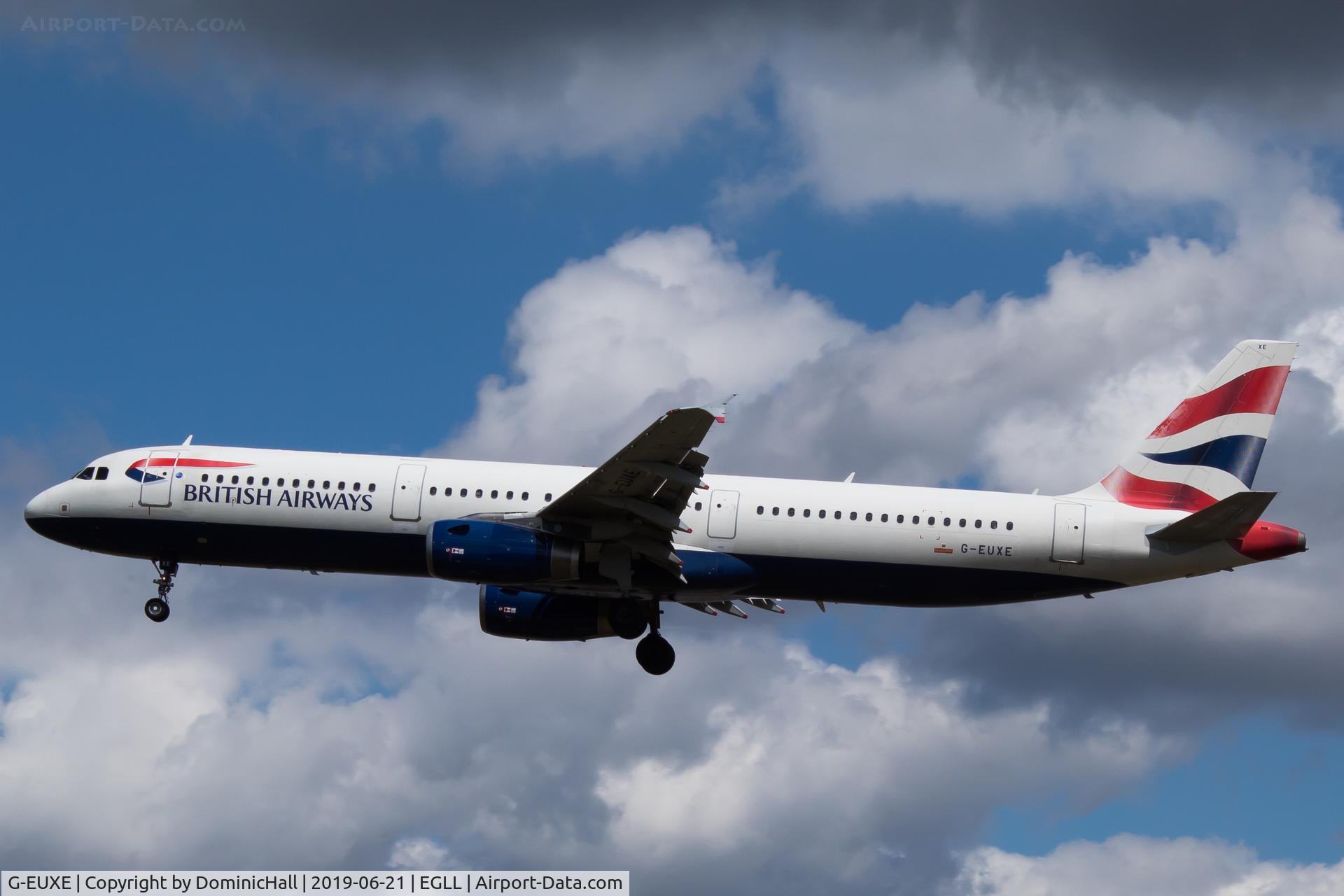 G-EUXE, 2004 Airbus A321-231 C/N 2323, Landing RWY 27L