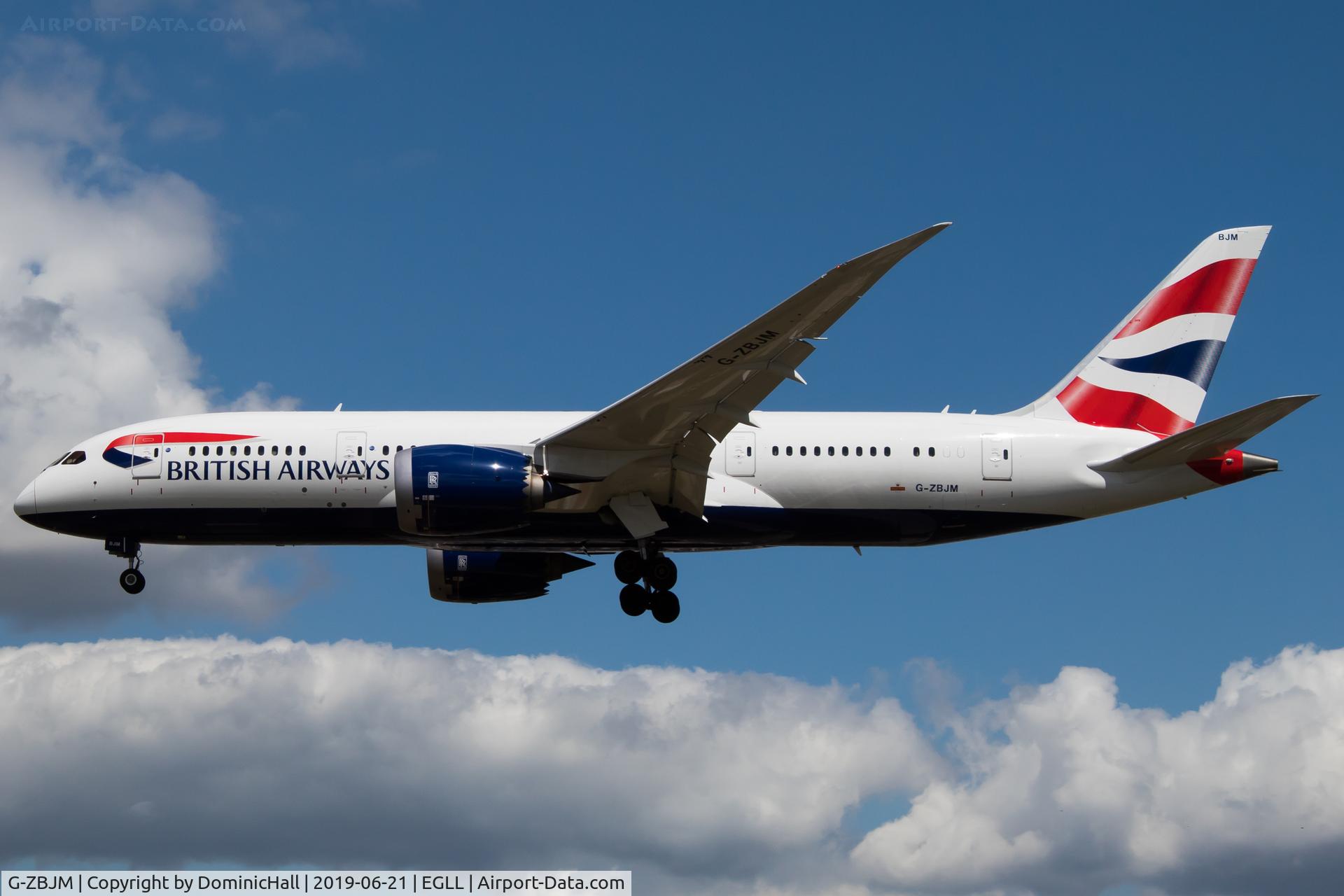 G-ZBJM, 2018 Boeing 787-8 Dreamliner C/N 60631, Landing RWY 27L