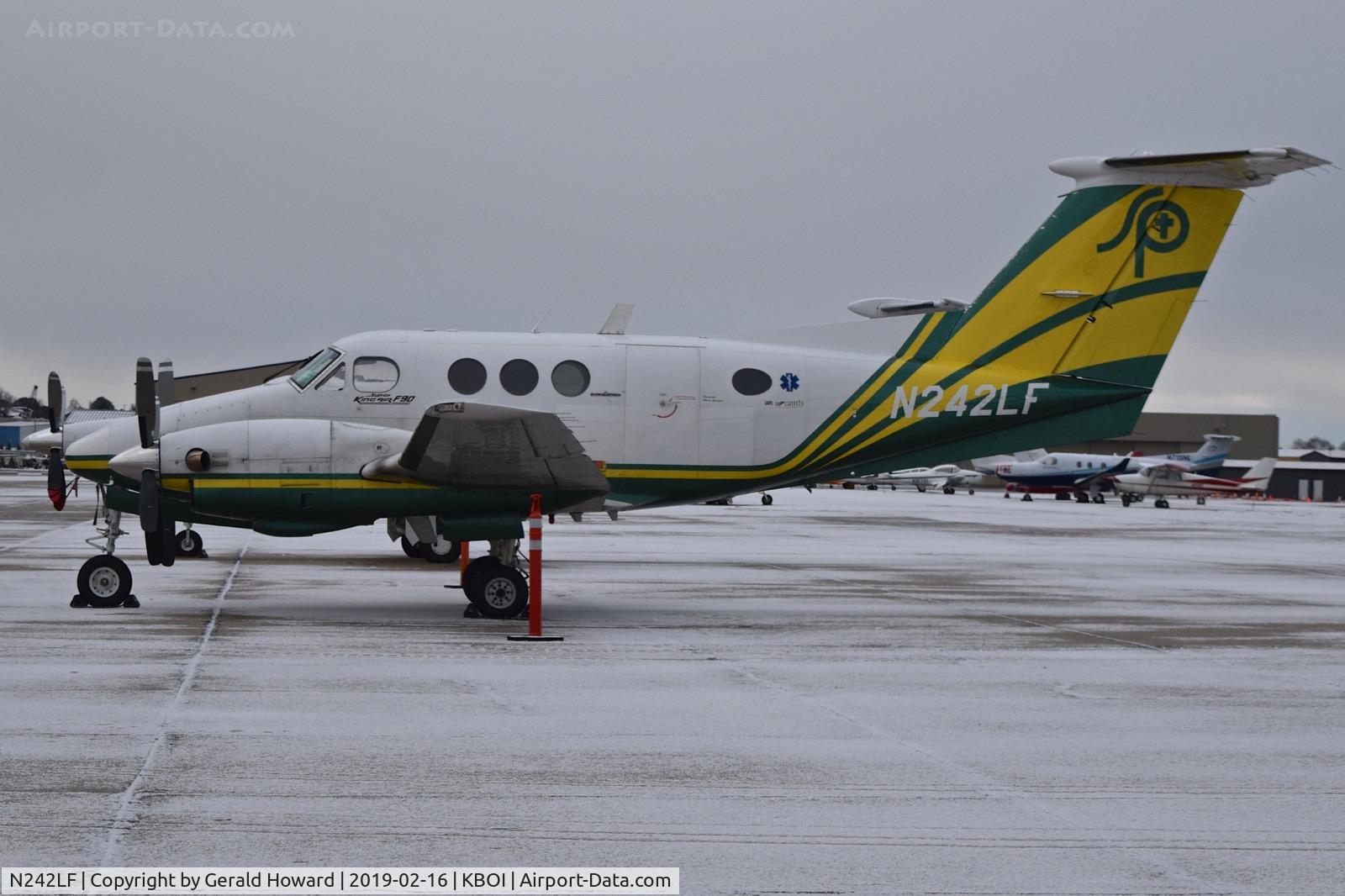 N242LF, 1981 Beech F90 King Air C/N LA-86, Parked on the south GA ramp.