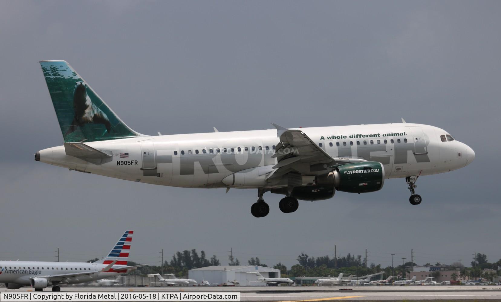 N905FR, 2001 Airbus A319-111 C/N 1583, TPA spotting
