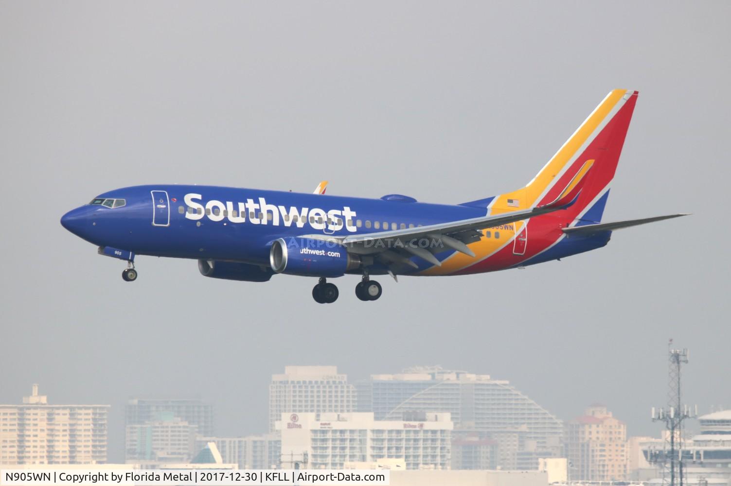 N905WN, 2008 Boeing 737-7H4 C/N 36617, FLL spotting
