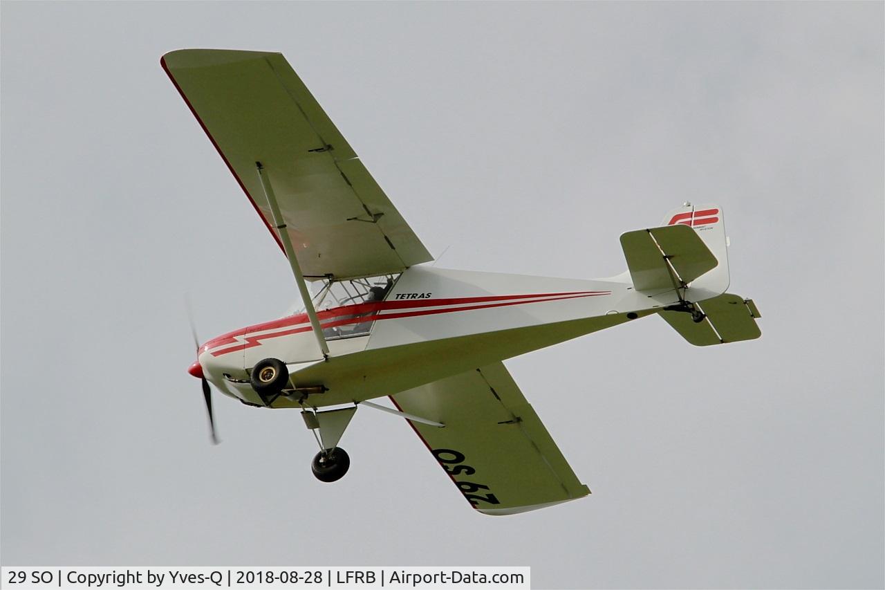 29 SO, Humbert Tétras 912BS C/N Not found 29 SO, Humbert Tétras 912 BS, Take off rwy 25R, Brest-Bretagne airport (LFRB-BES)