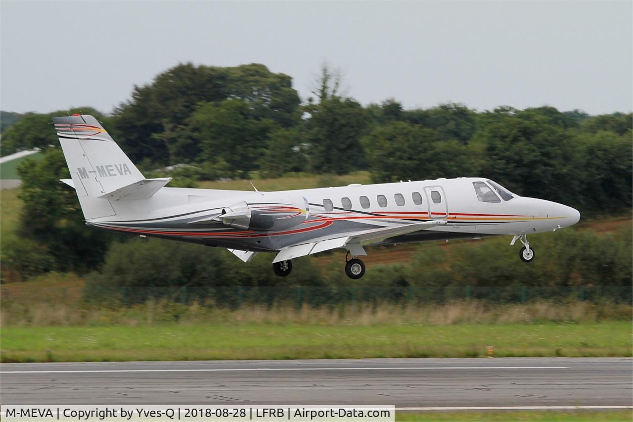 M-MEVA, 1996 Cessna 560 Citation Ultra C/N 560-0346, Cessna 560 Citation Ultra, Landing rwy 07R, Brest-Bretagne airport (LFRB-BES)