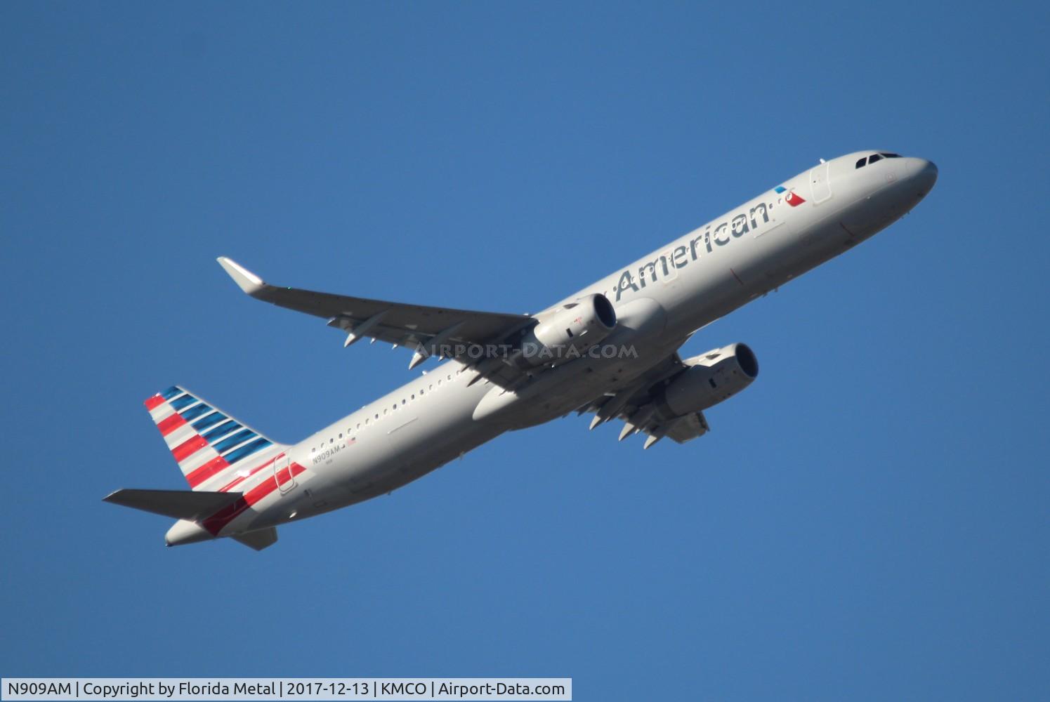 N909AM, 2017 Airbus A321-231SL C/N 7756, American