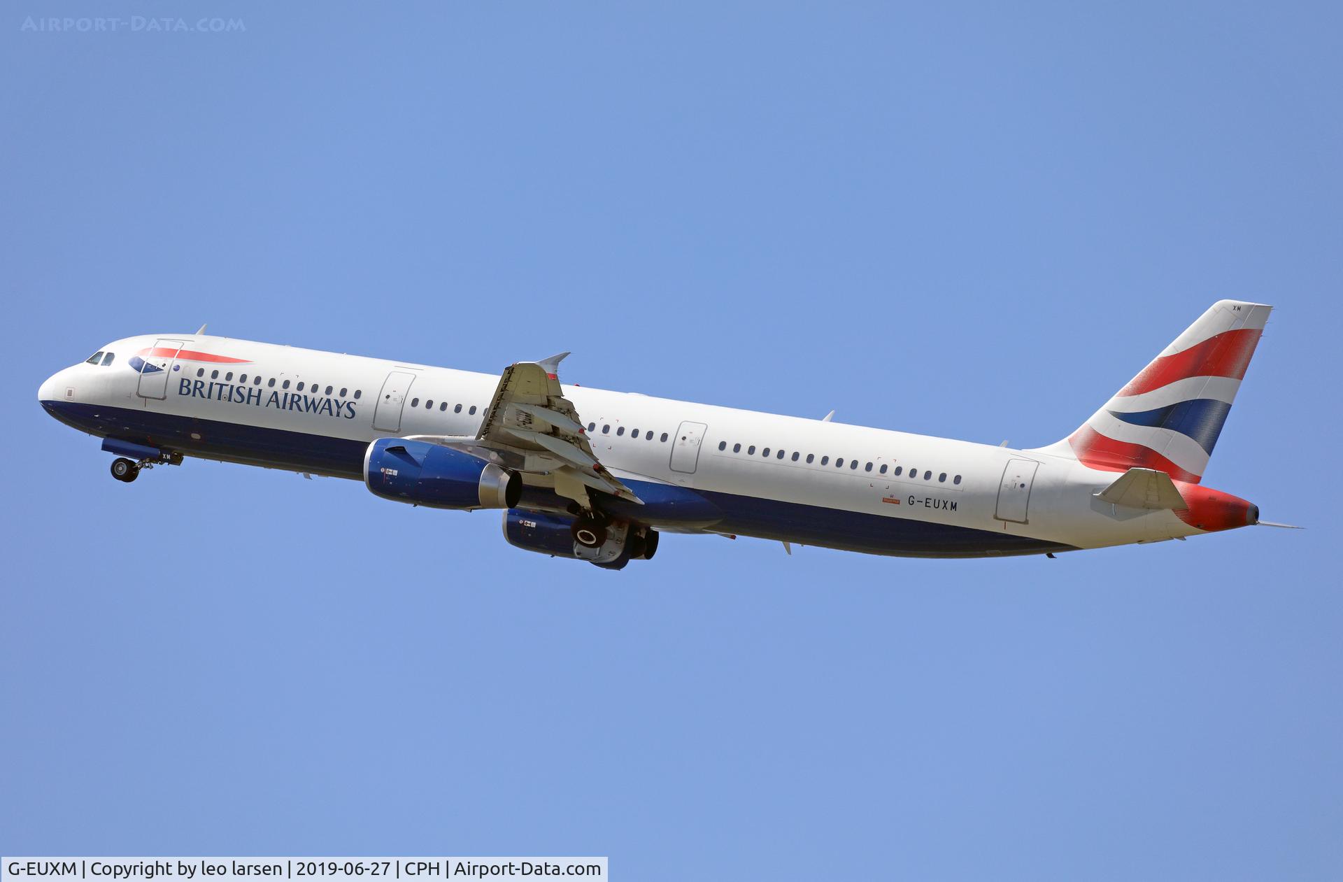 G-EUXM, 2007 Airbus A321-231 C/N 3290, Copenhagen 27.6.2019