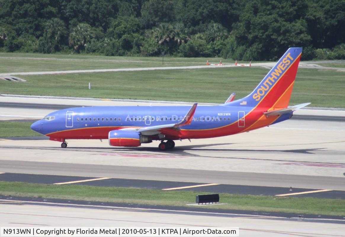 N913WN, 2008 Boeing 737-7H4 C/N 29840, TPA spotting