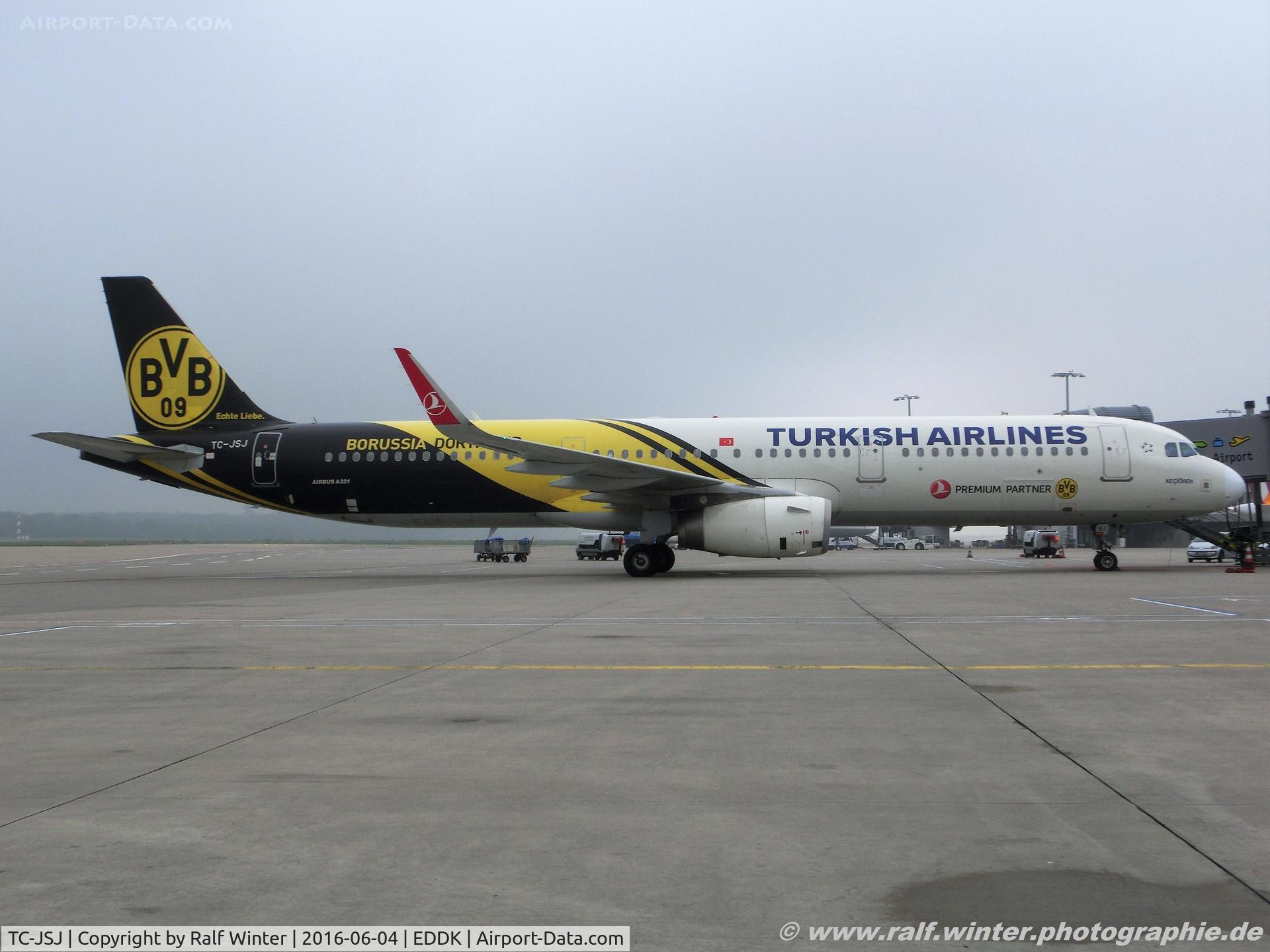 TC-JSJ, 2013 Airbus A321-231 C/N 5633, Airbus A321-231 - TK THY Turkish Airlines 'Borussia Dortmund' 'Keçiören' - 5633 - TCJSJ - 04.06.2016 - CGN