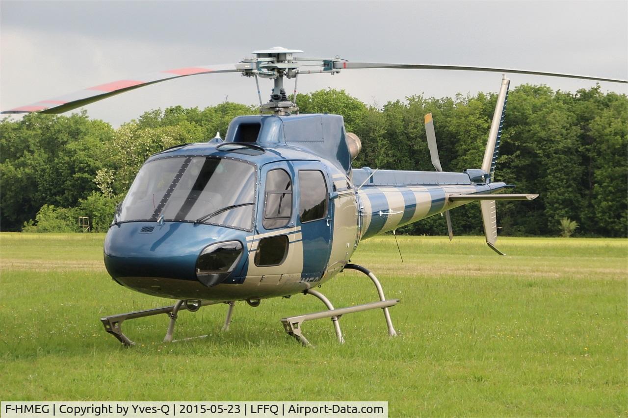 F-HMEG, Aerospatiale AS-350B-2 Ecureuil C/N 7414, Aerospatiale AS-350B-2 Ecureuil, Parking area, La Ferté-Alais airfield (LFFQ) Airshow 2015