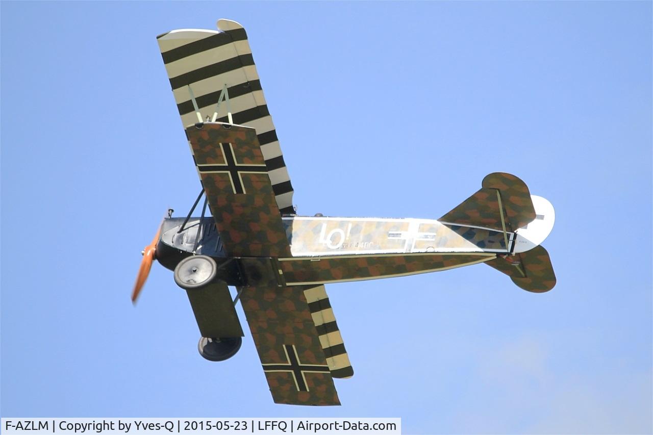 F-AZLM, 2007 Fokker D-VIIF Replica C/N 01MF, Fokker DVIIF replica, On display, La Ferté-Alais Airfield (LFFQ) Air Show 2015