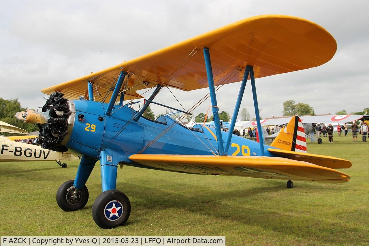 F-AZCK, 1941 Boeing A75N1 (PT-17) C/N 75-1653, Boeing A75N, Static display, La Ferté-Alais airfield (LFFQ) Airshow 2015