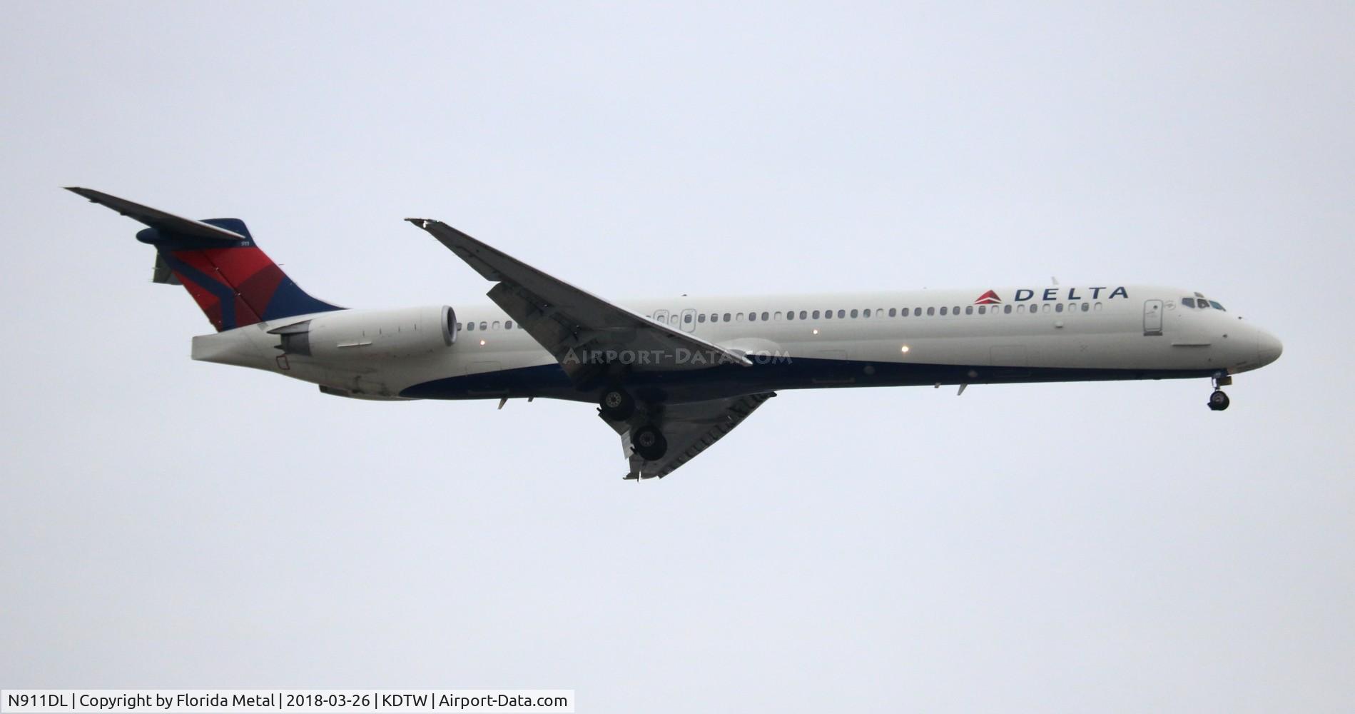 N911DL, 1987 McDonnell Douglas MD-88 C/N 49542, DTW spotting