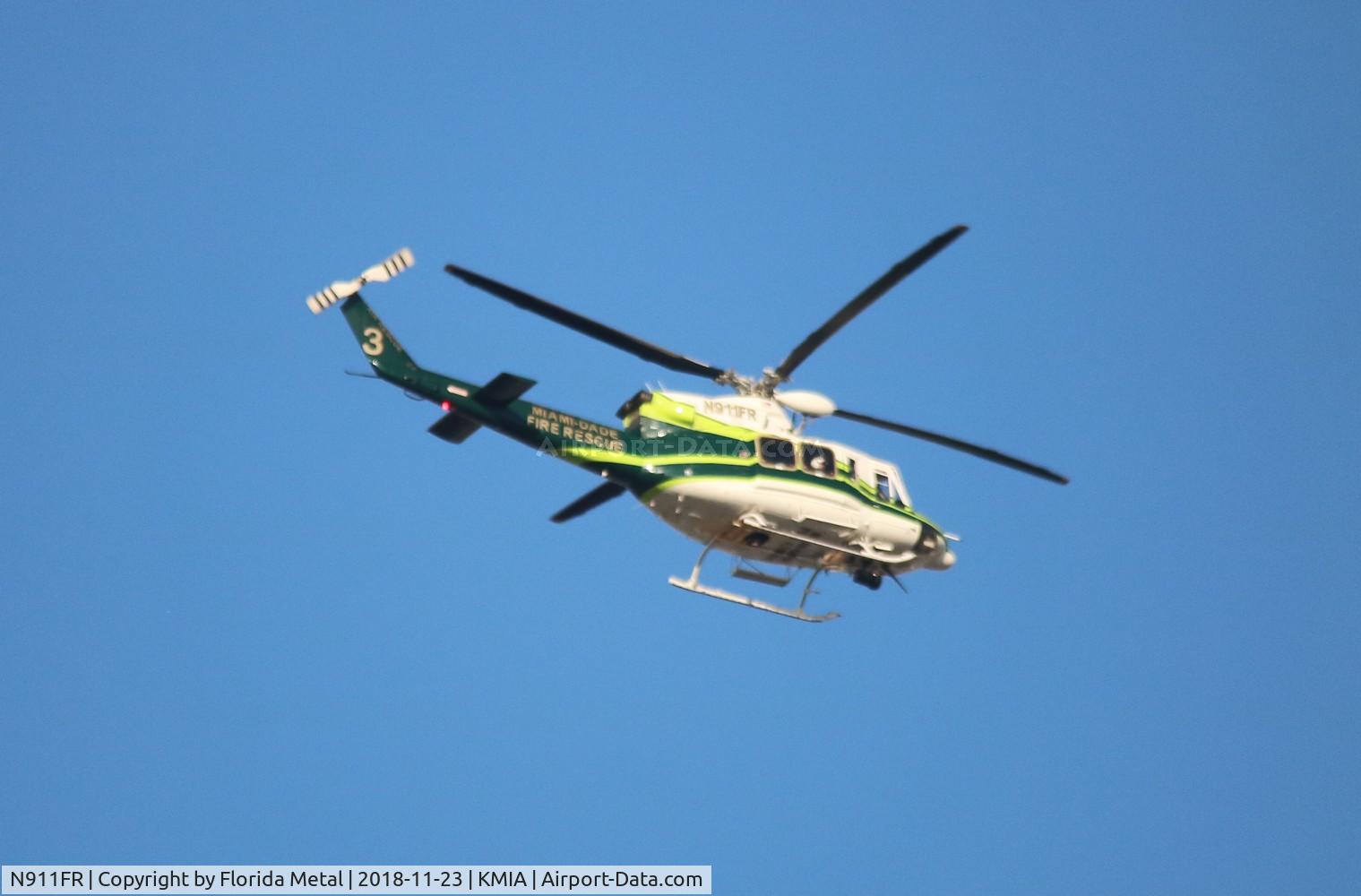 N911FR, 1999 Bell 412EP C/N 36248, MIA spotting