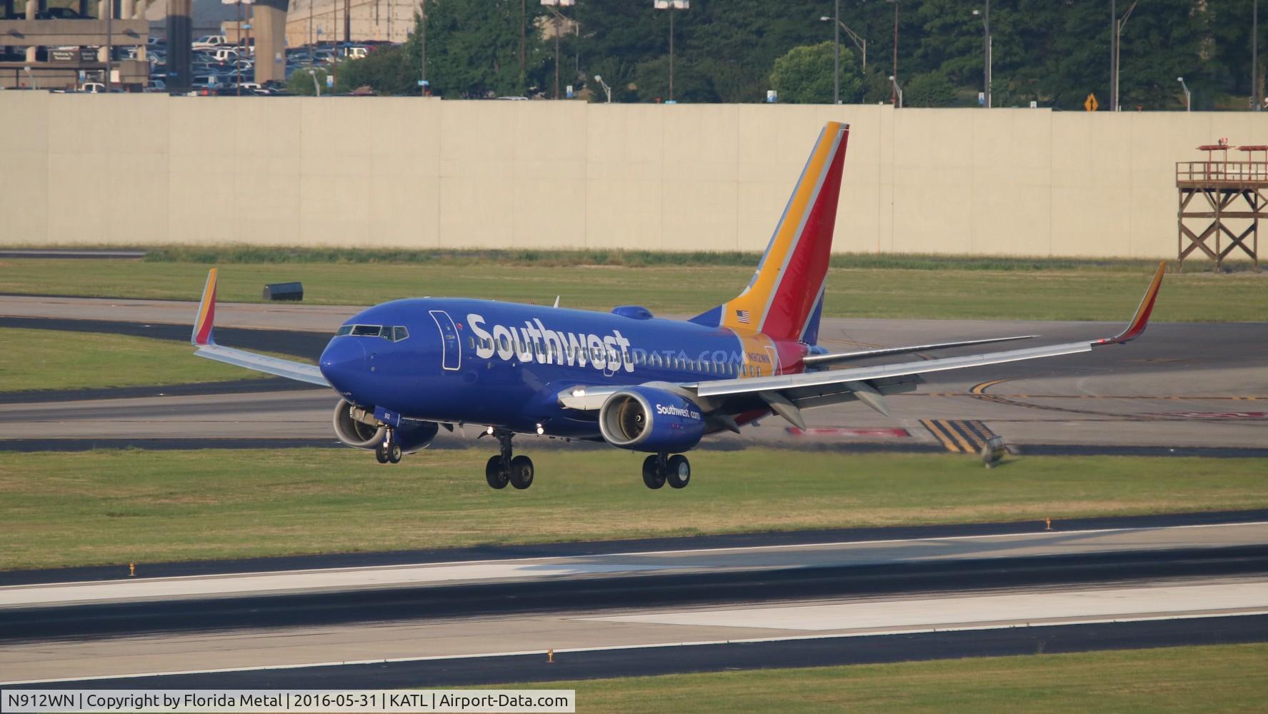 N912WN, 2008 Boeing 737-7H4 C/N 36621, ATL spotting