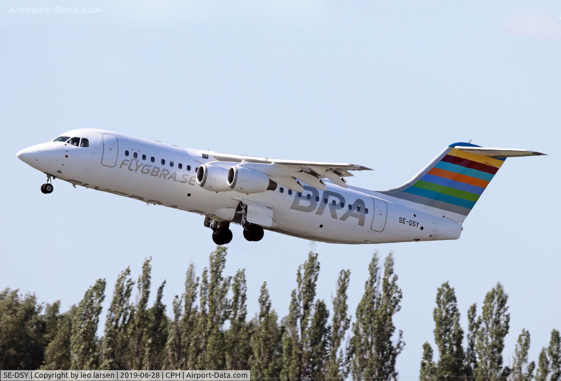 SE-DSY, 1995 British Aerospace Avro 146-RJ100 C/N E3263, Copenhagen 28.6.2019
