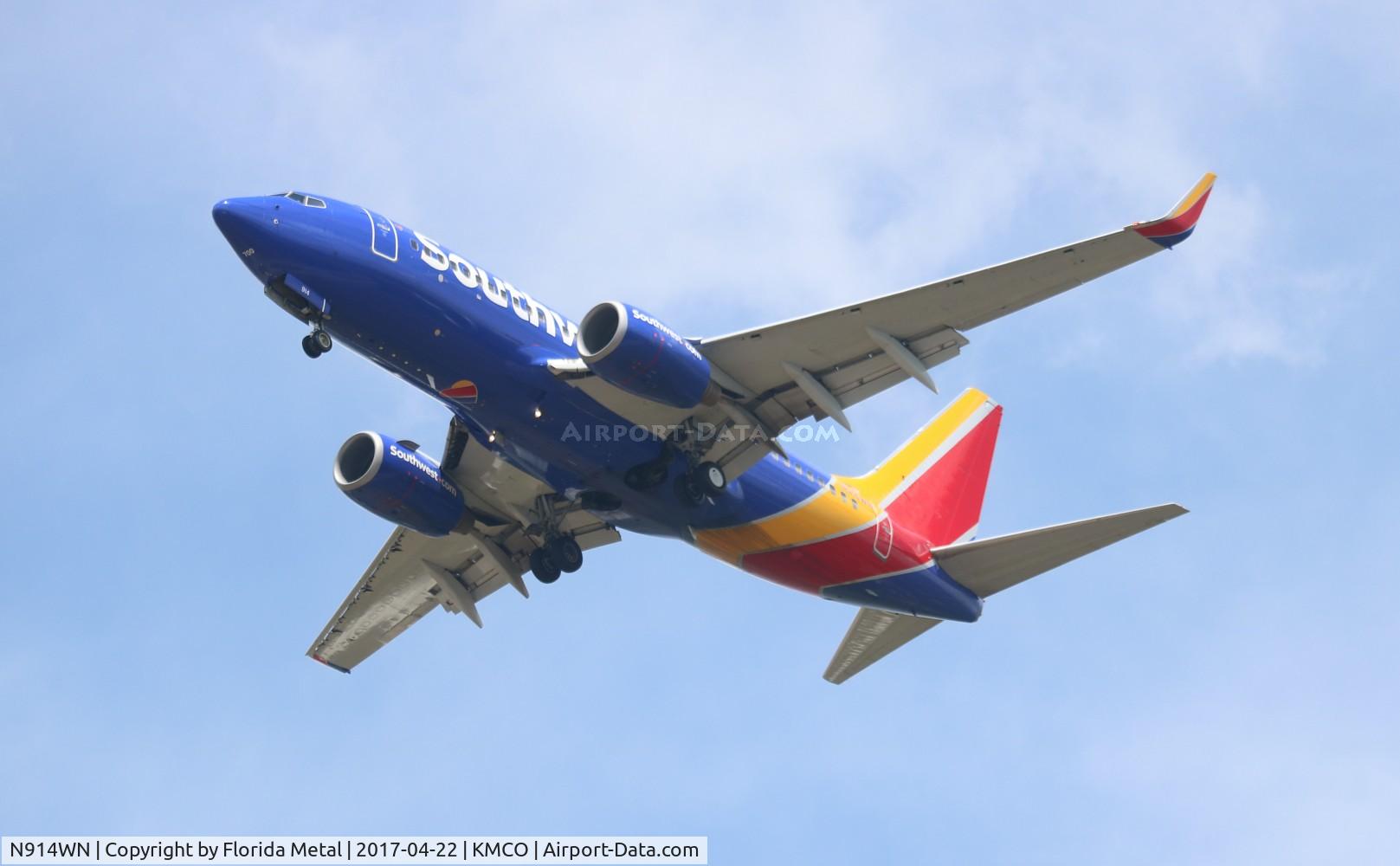 N914WN, 2008 Boeing 737-7H4 C/N 36622, MCO spotting