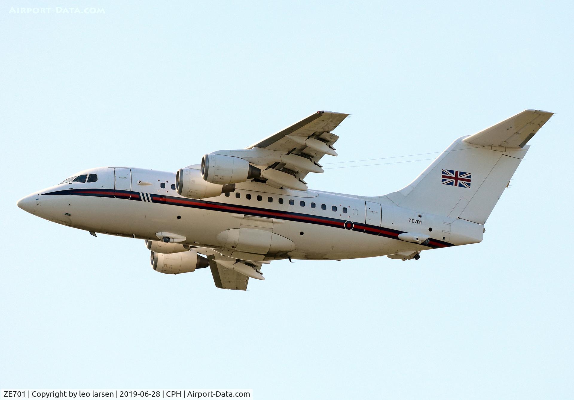ZE701, 1985 British Aerospace BAe.146 CC.2 C/N E1029, Copenhagen 28.6.2019