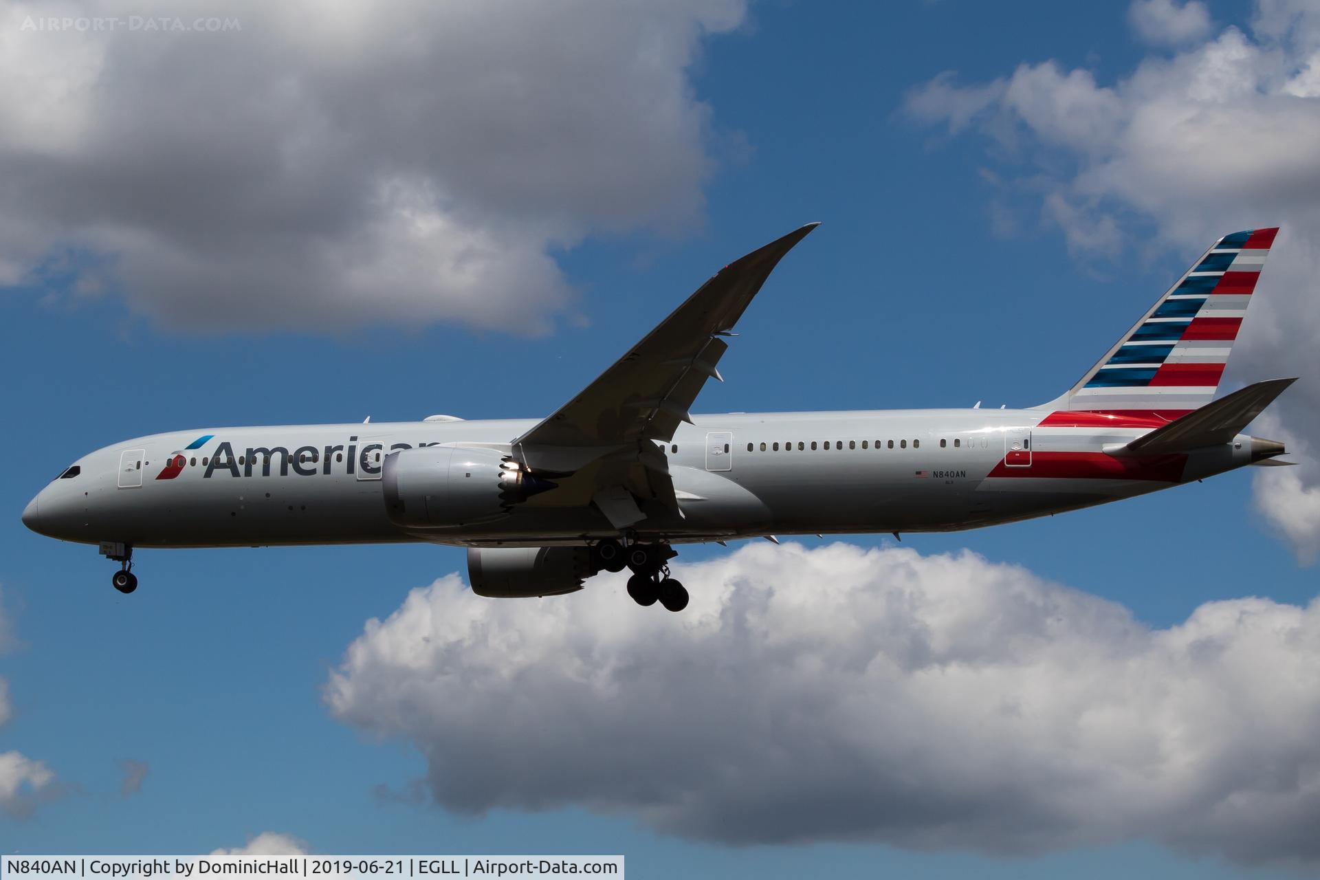N840AN, 2019 Boeing 787-9 Dreamliner Dreamliner C/N 40656, Landing RWY 27L
