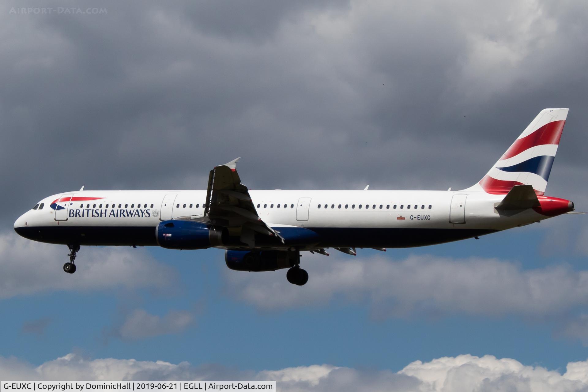 G-EUXC, 2004 Airbus A321-231 C/N 2305, Landing RWY 27L
