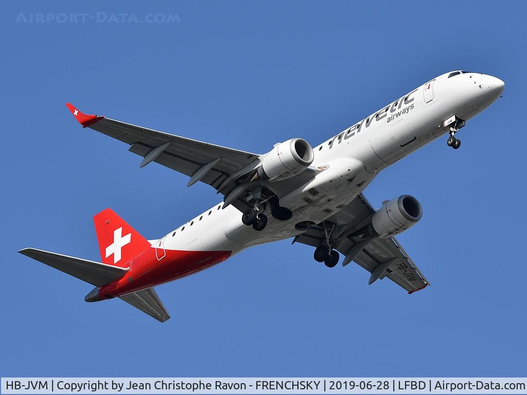 HB-JVM, 2010 Embraer 190LR (ERJ-190-100LR) C/N 19000349, Helvetic Airways LX556 from Zurich