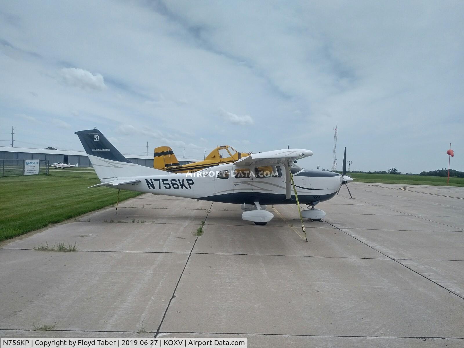 N756KP, 1977 Cessna U206G Stationair C/N U20604154, Tied down at OXV