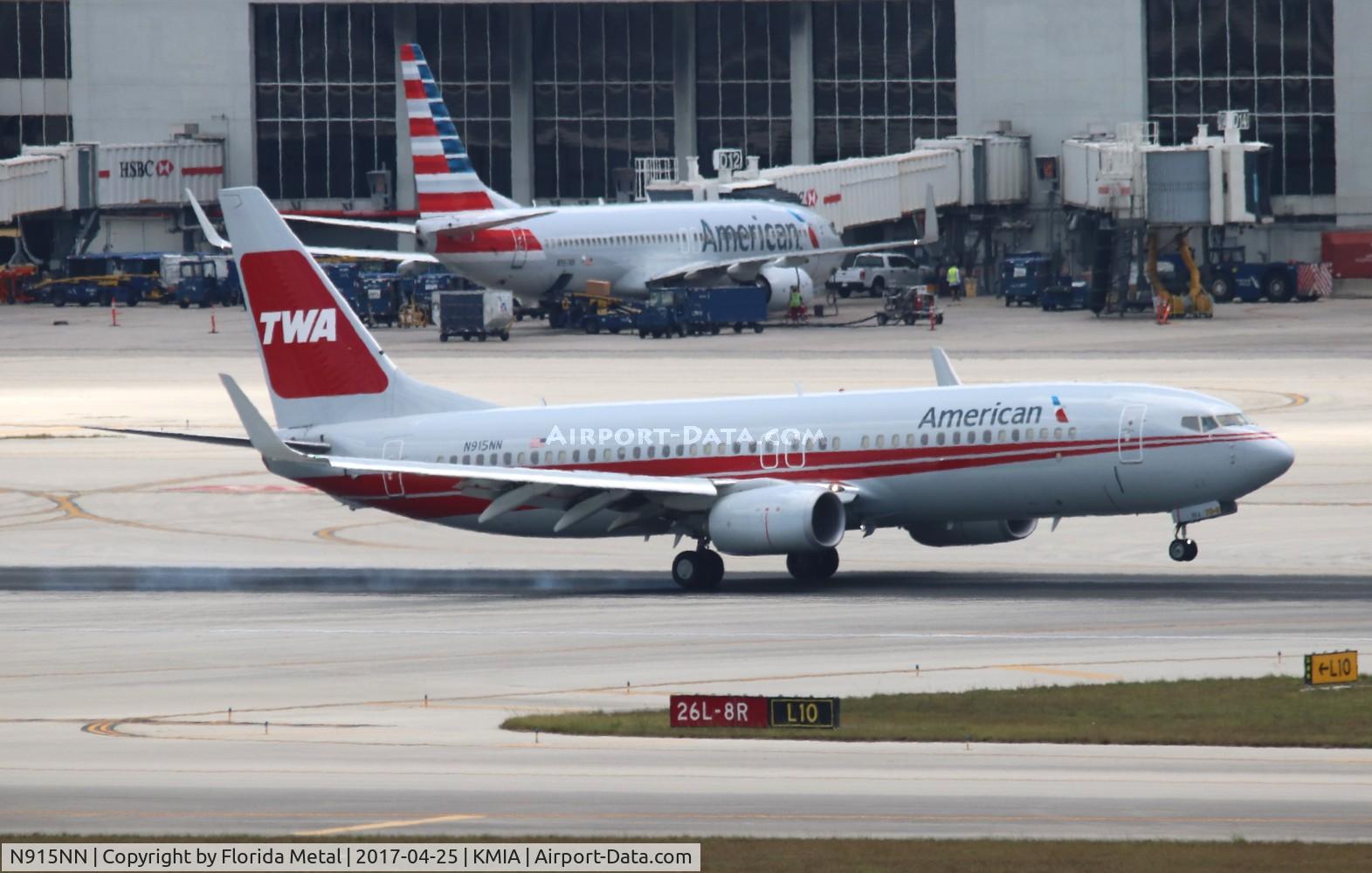 N915NN, 2013 Boeing 737-823 C/N 33227, MIA spotting