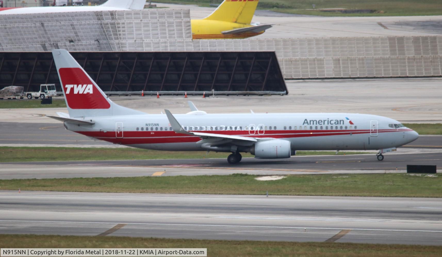 N915NN, 2013 Boeing 737-823 C/N 33227, MIA spotting