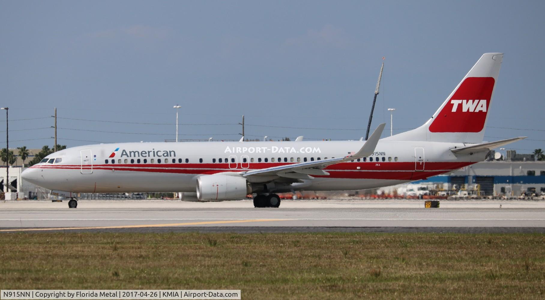N915NN, 2013 Boeing 737-823 C/N 33227, TWA retro